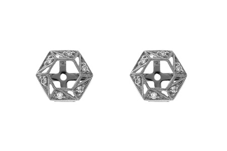 F019-09013: EARRING JACKETS .08 TW (FOR 0.50-1.00 CT TW STUDS)