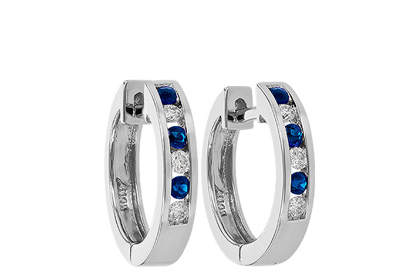 A019-94459: EARRINGS .16 SAPP .26 TGW