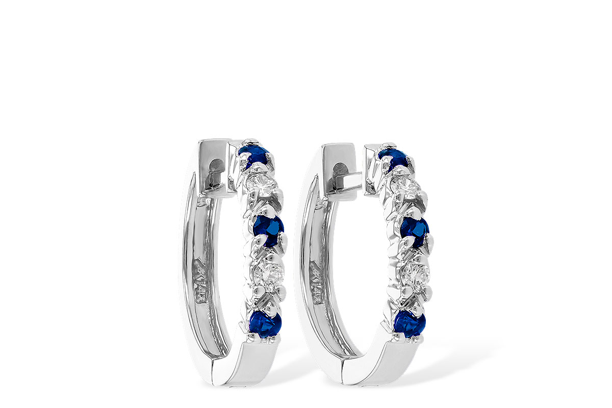 A019-94477: EARRINGS .17 SAPP .26 TGW