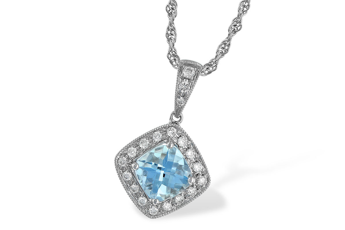 A025-37213: NECKLACE .80 AQUA .93 TGW