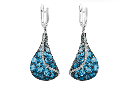 A206-32659: EARR 6.86 BLUE TOPAZ 7.05 TGW