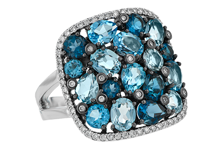 A206-32668: LDS RG 3.67 BLUE TOPAZ 3.94 TGW