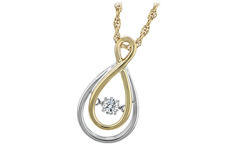 A207-27186: NECKLACE .14 BR (YG TRIM)