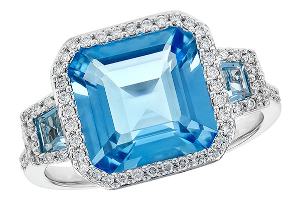 A209-08140: LDS RG 4.40 TW BLUE TOPAZ 4.60 TGW