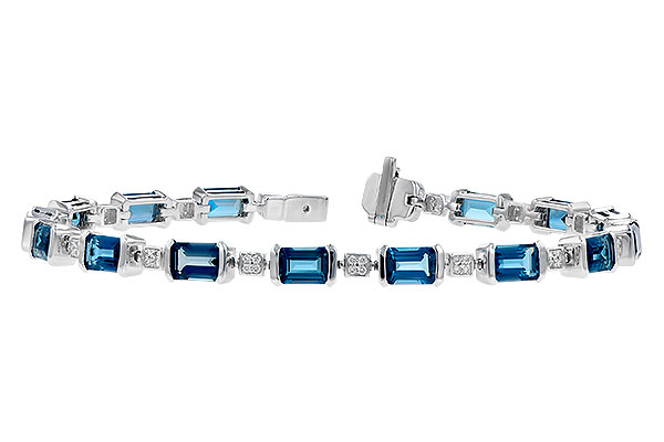 A291-75404: BRACELET 7.90 LONDON BLUE TOPAZ 8.13 TGW