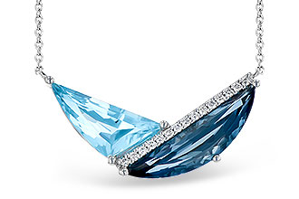 A291-76331: NECK 4.66 BLUE TOPAZ 4.75 TGW (18")