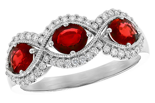 A291-77240: LDS WED RG 1.10 TW RUBY 1.35 TGW (6x4MM RUBY)