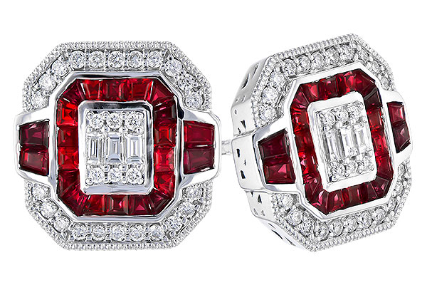 A291-79940: EARR .80 RUBY TW 1.05 TGW
