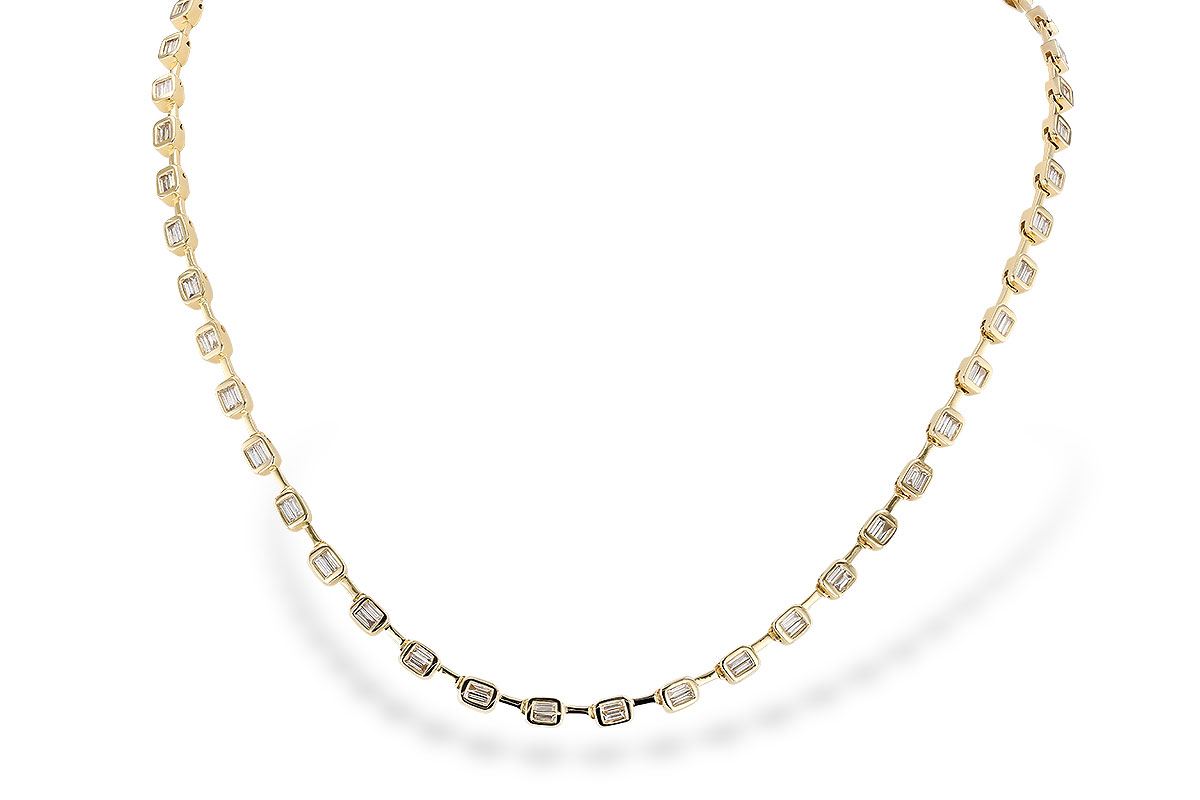 A292-69040: NECKLACE 2.05 TW BAGUETTES (17 INCHES)