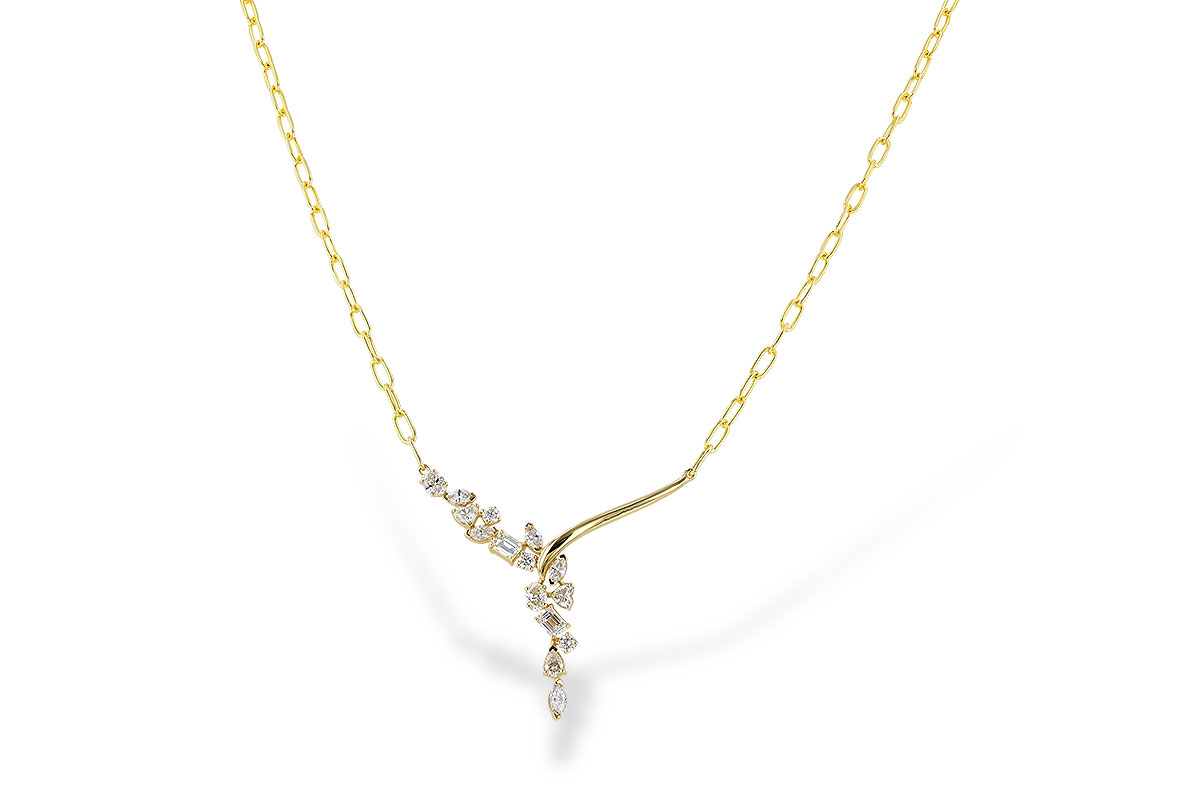 A292-70859: NECKLACE 1.22 TW FANCY CUT DIAMONDS (18")