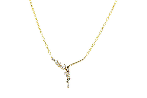 A292-70859: NECKLACE 1.22 TW FANCY CUT DIAMONDS (18")