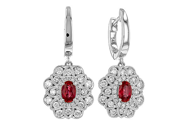 A292-71759: EARR .56 TW RUBY 1.30 TGW (5x3MM RUBY)