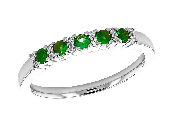 A292-71795: LDS WED RG .20 EMERALD .27 TGW