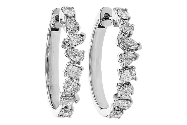 A292-72640: EARRINGS 1.15 TW FANCY CUT DIAS