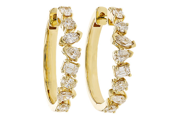 A292-72640: EARRINGS 1.15 TW FANCY CUT DIAS
