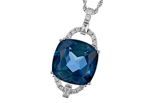 A293-56331: NECK 9.00 LONDON BLUE TOPAZ 9.20 TGW (12MM LBT)