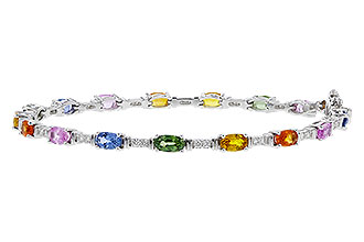 A293-57259: BRACELET 4.76 MULTI-COLOR SAPPH 5.08 TGW (7")