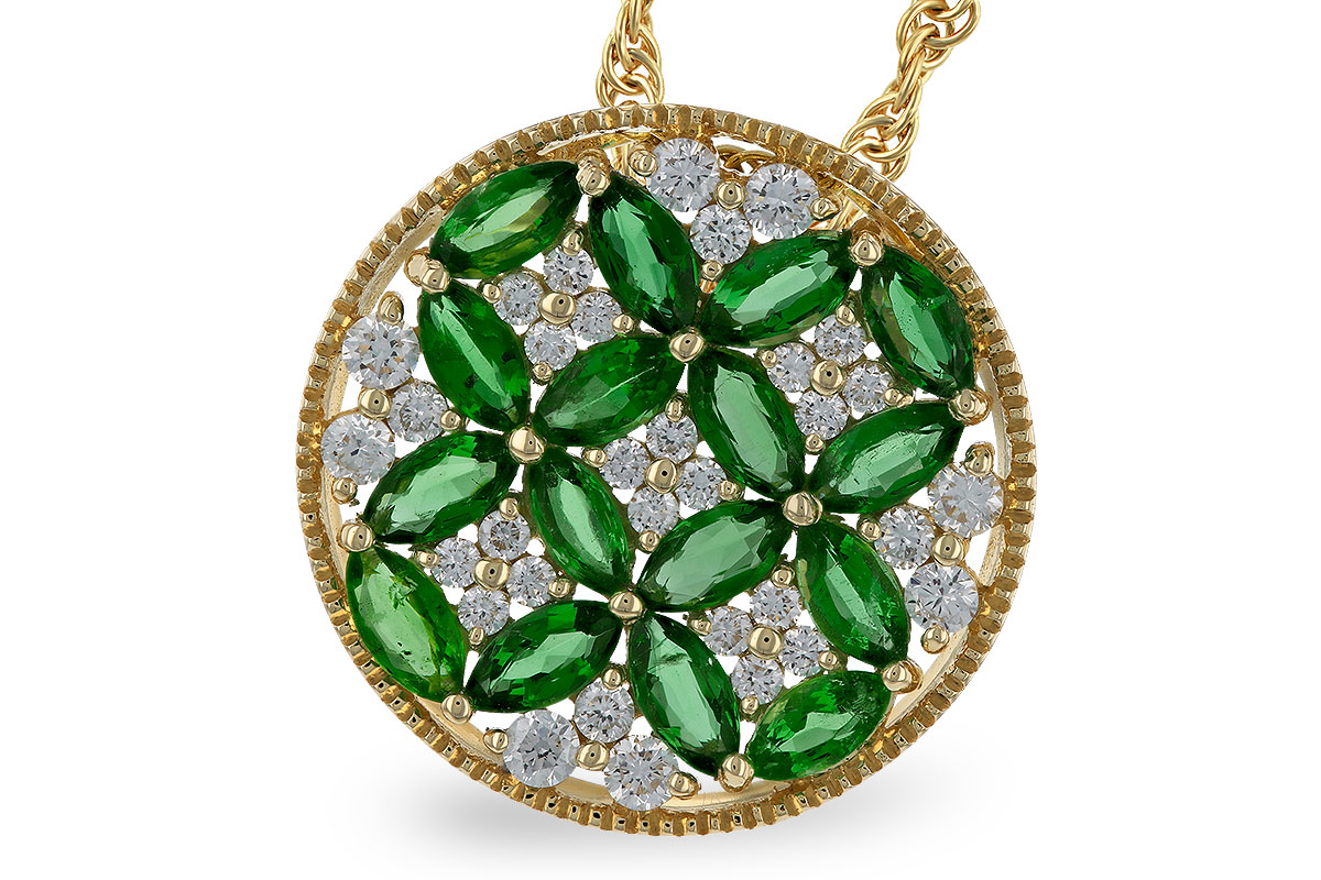 A293-57268: NECK 1.02 EMERALD TW 1.32 TGW