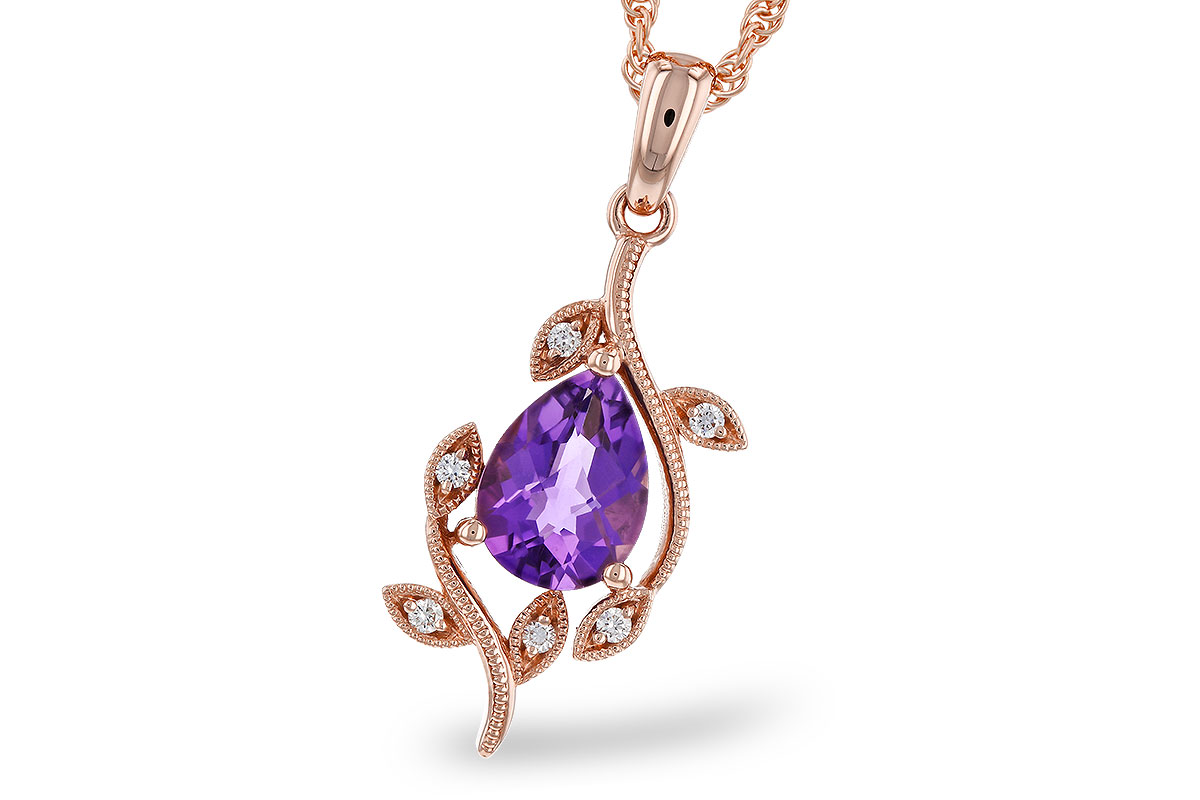 A293-58140: NECKLACE .88 AMETHYST .93 TGW (8x6MM AMY)