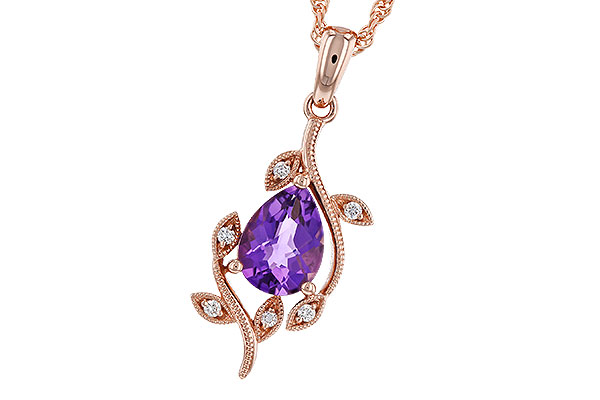 A293-58140: NECKLACE .88 AMETHYST .93 TGW (8x6MM AMY)