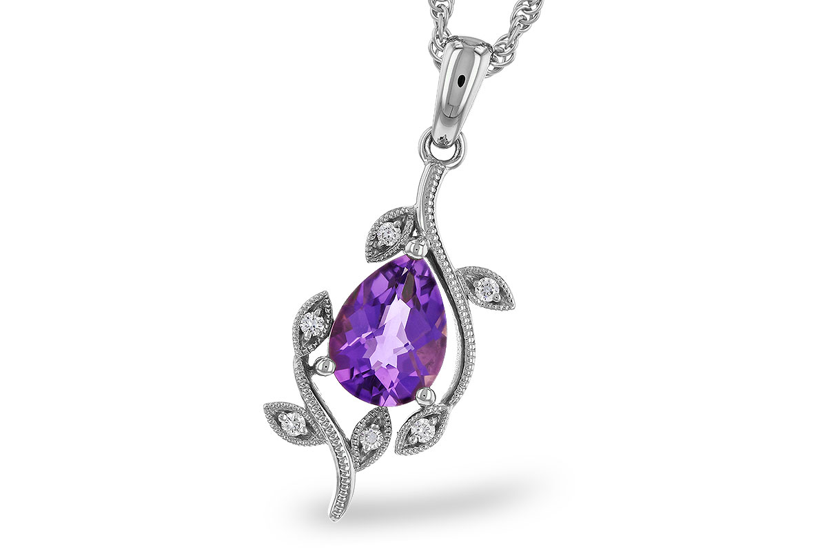 A293-58140: NECKLACE .88 AMETHYST .93 TGW (8x6MM AMY)