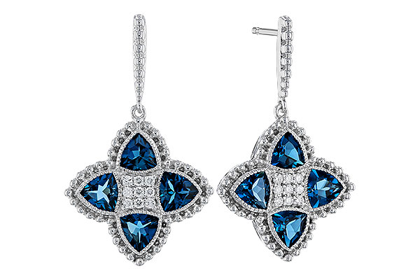 A293-59922: EARRINGS 1.73 LONDON BLUE TOPAZ 1.82 TGW