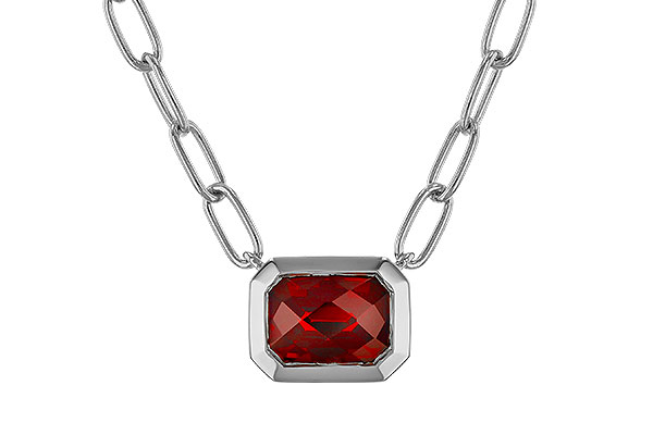 A293-60886: NECKLACE 1.45 GARNET (18")