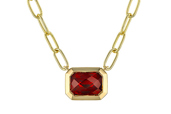 A293-60886: NECKLACE 1.45 GARNET (18")