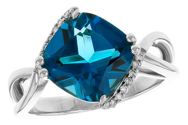A293-61777: LDS RG 4.42 LONDON BLUE TOPAZ 4.50 TGW (10MM LBT)
