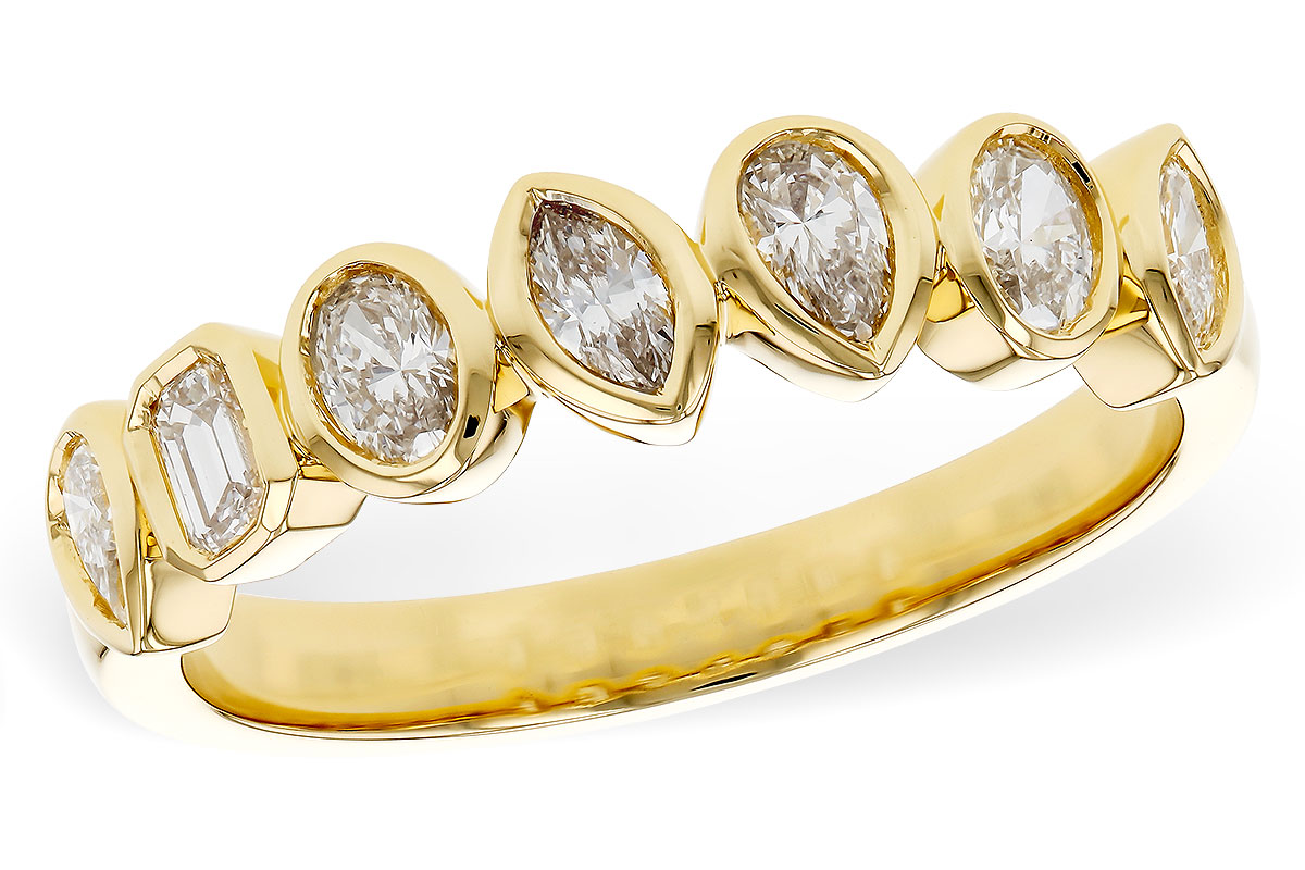 A293-61813: LDS DIA WED RG .62 TW FANCY CUT DIAS