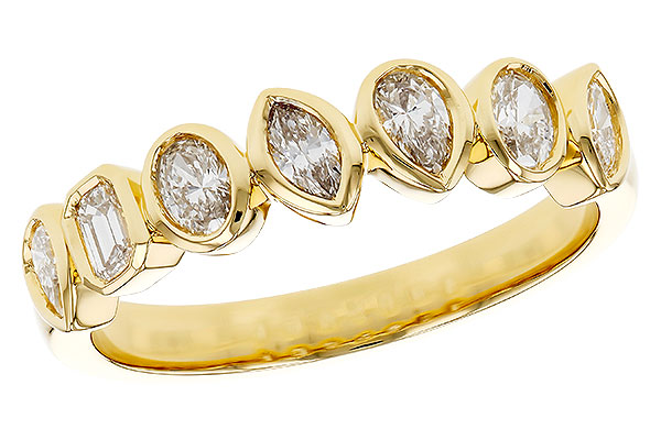 A293-61813: LDS DIA WED RG .62 TW FANCY CUT DIAS