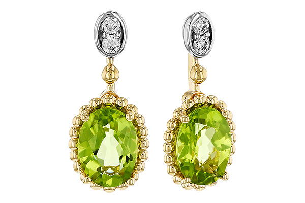 A293-62704: EARR 1.36 TW PERIDOT 1.42 TGW (7x5MM OV)