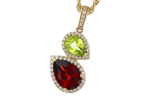 A293-63586: NECKLACE 2.74 SEMI-PREC (GAR,PER) 2.95 TGW