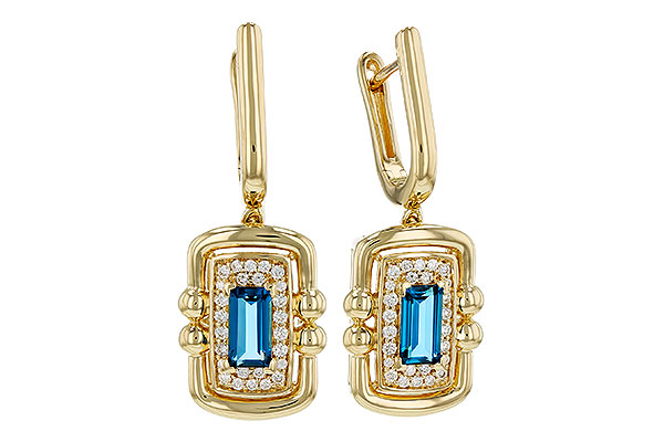 A294-46322: EARR .82 TW LONDON BLUE TOPAZ 1.00 TGW (6x3MM LBT)