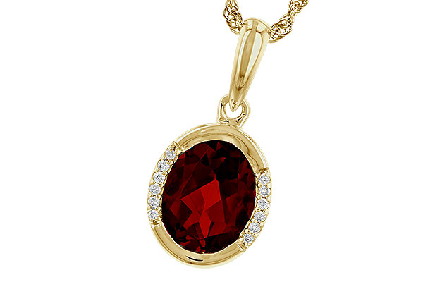 A294-47231: NECKLACE 2.02 TW GARNET 2.05 TGW (9x7 GAR)