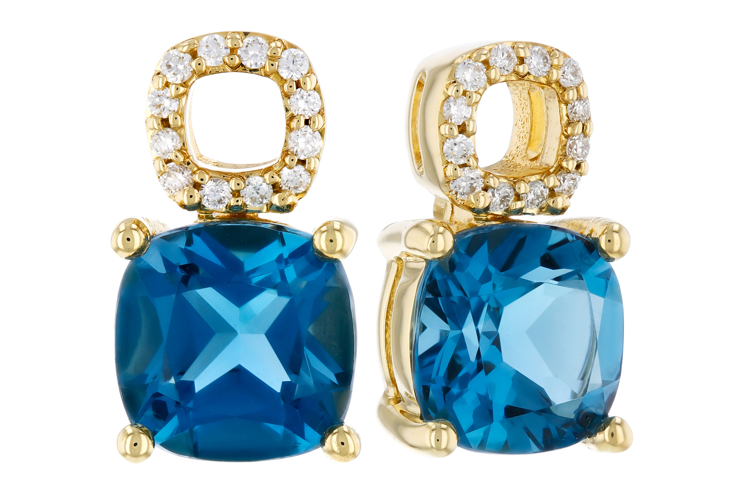 A294-48140: EARR 1.92 TW LONDON BLUE TOPAZ 1.98 TGW (6MM LBT)