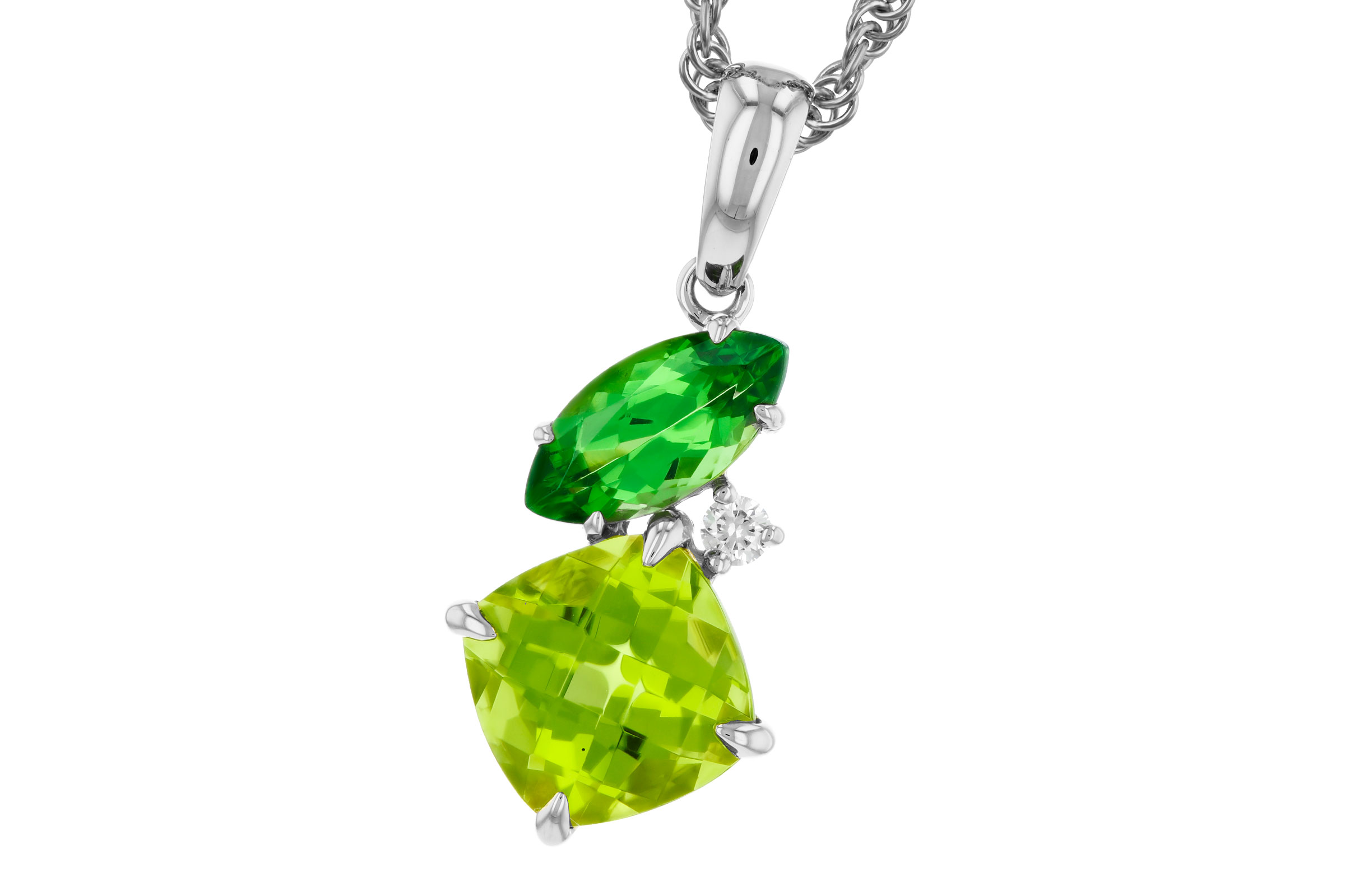 A294-49022: NECKLACE 1.97 TW SEMI-PREC (PER,TSAV) 2.00 TGW