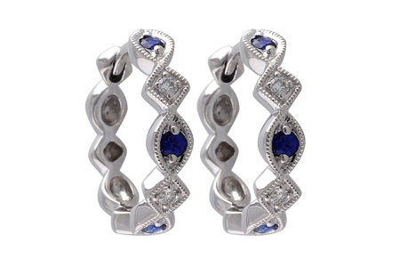 B019-91731: EARRINGS .20 SAPP .25 TGW