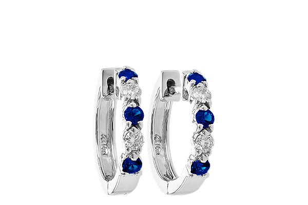 B019-94477: EARRINGS .33 SAPP .52 TGW
