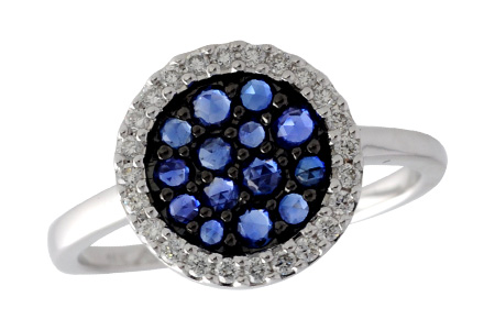 B206-31786: LDS RG .42 ROSE CUT SAPP .60 TGW