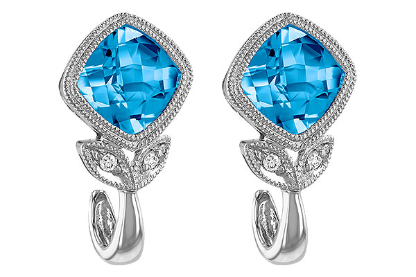 B206-34522: EARR 2.12 BLUE TOPAZ 2.14 TGW