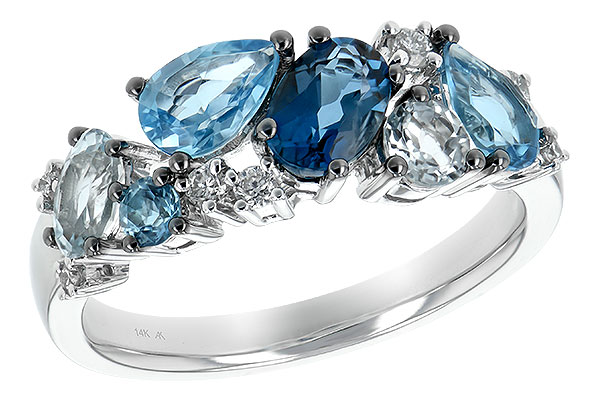 B208-09995: LDS RG 2.05 BLUE TOPAZ 2.16 TGW