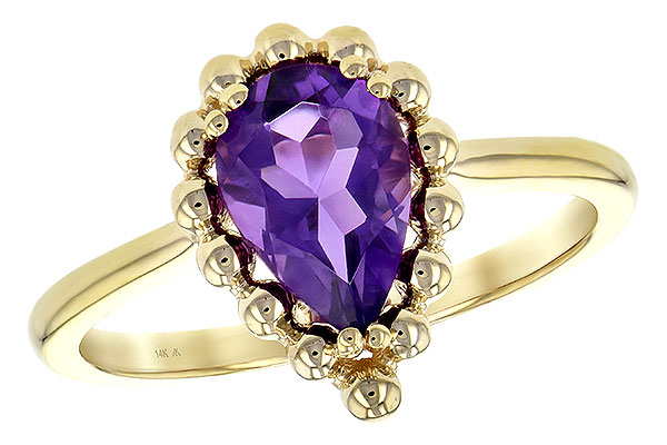 B208-13613: LDS RING 1.06 CT AMETHYST
