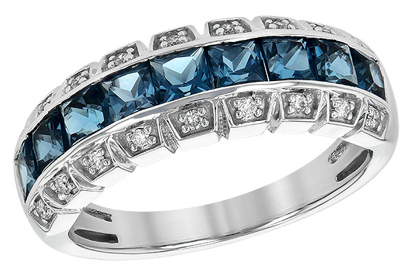 B209-00868: LDS WED RG 1.51 LONDON BLUE TOPAZ 1.60 TGW