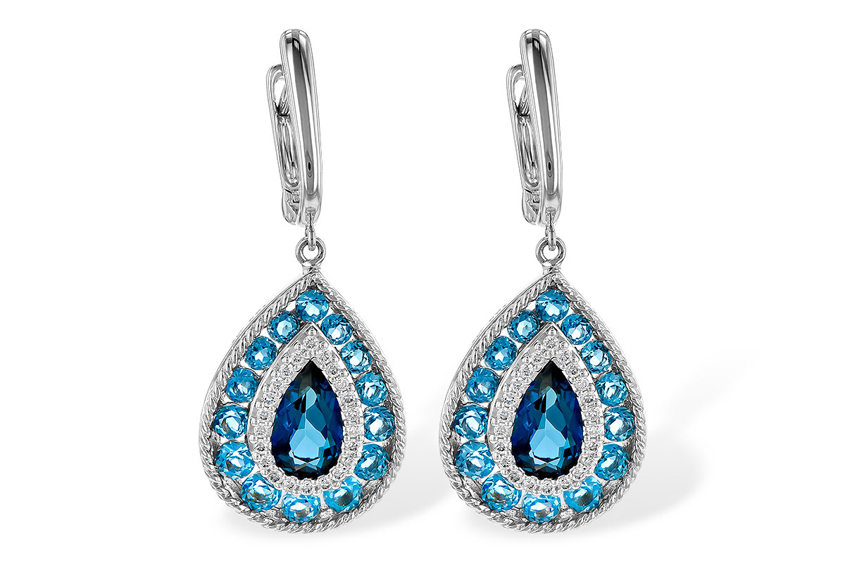 B209-04522: EARR 3.15 TW BLUE TOPAZ 3.32 TGW