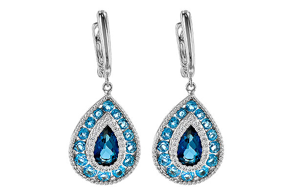 B209-04522: EARR 3.15 TW BLUE TOPAZ 3.32 TGW