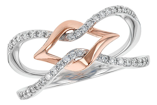 B209-07195: LDS DIA RG .24 TW (WG RING/ROSE GOLD TRIM)