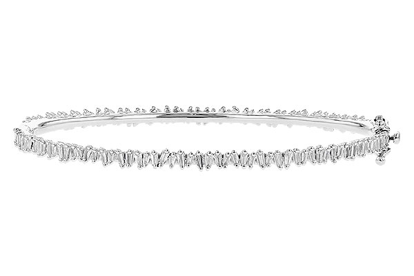 B291-74504: BANGLE .75 TW BAGUETTE DIAS