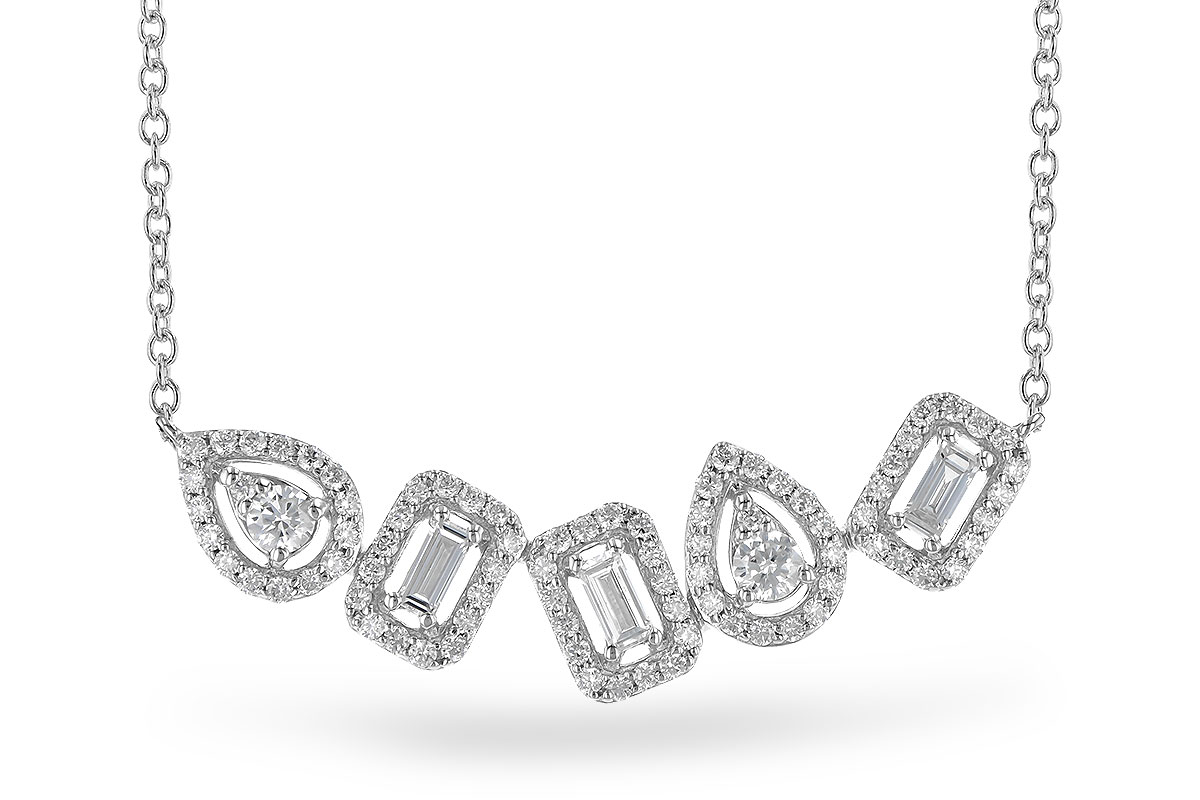 B291-77204: NECK .15 TW BAGUETTES .55 TW (18")