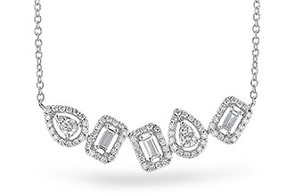 B291-77204: NECK .15 TW BAGUETTES .55 TW (18 INCHES)